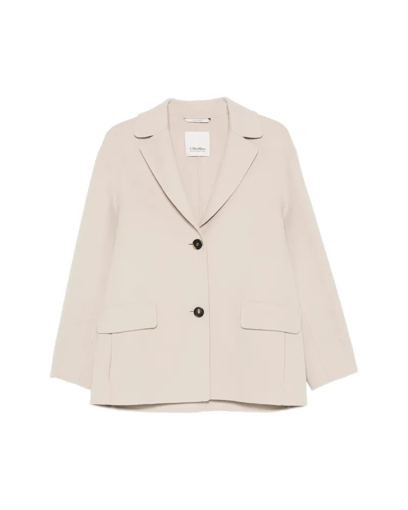 Max Mara Melfi Notched-lapel Button-fastening Coat Neutrals