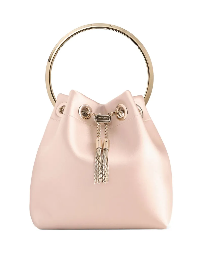 Jimmy Choo Bon Bon Circular-handle Bucket Bag Pink