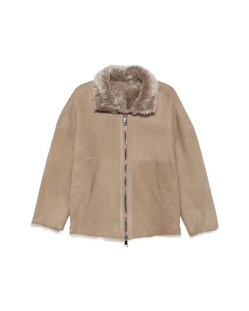 Giorgio Brato Zip-up Jacket Neutrals
