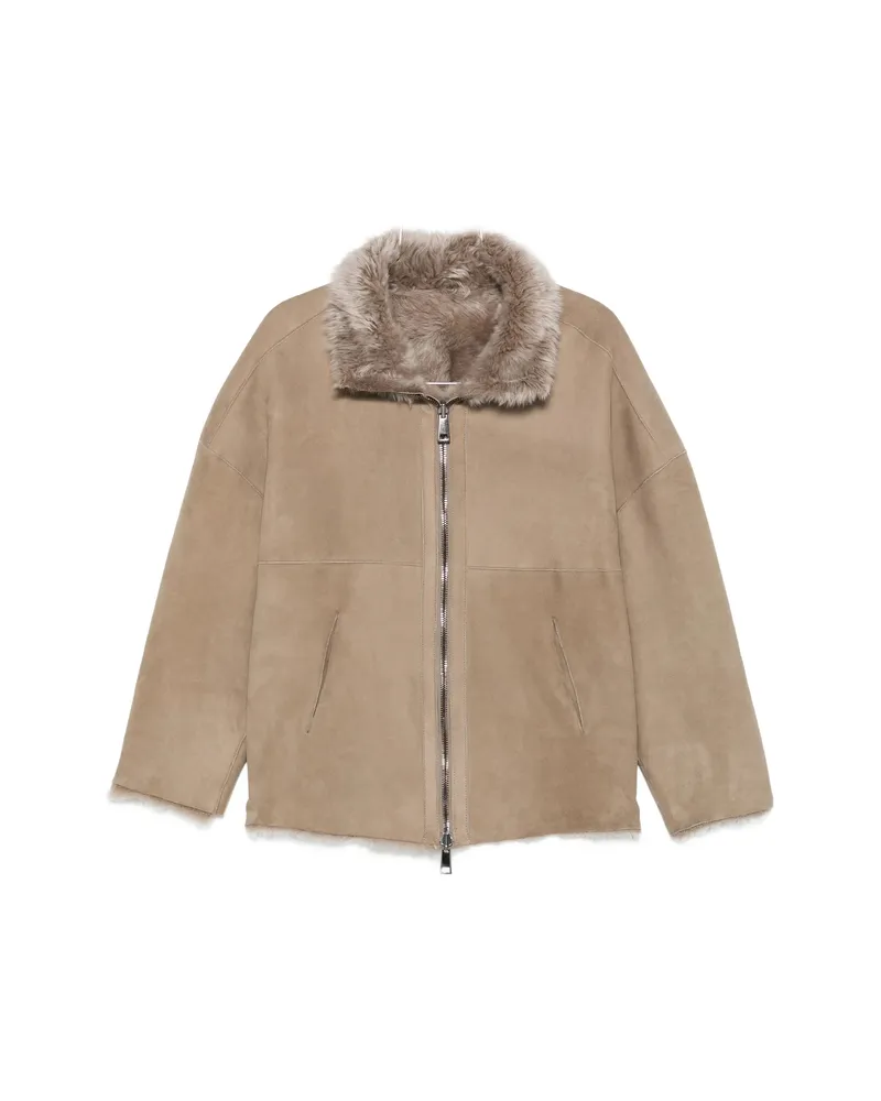 Giorgio Brato Zip-up Jacket Neutrals