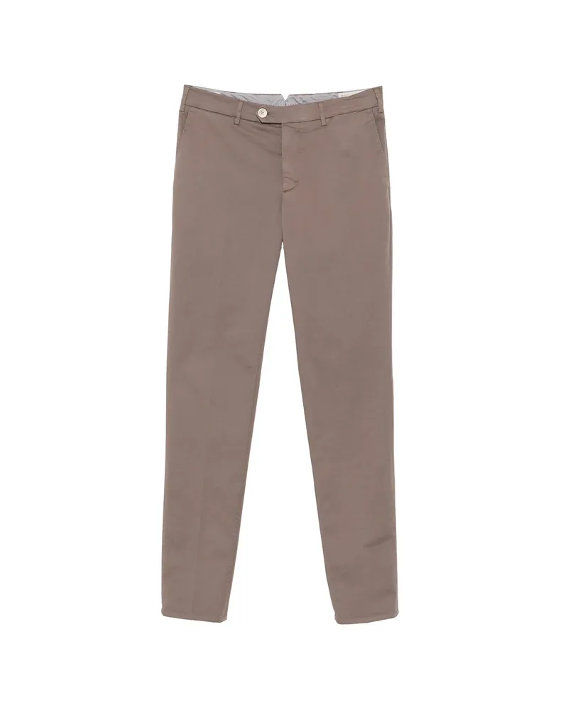 Brunello Cucinelli Diagonal-pocket Chinos Grey