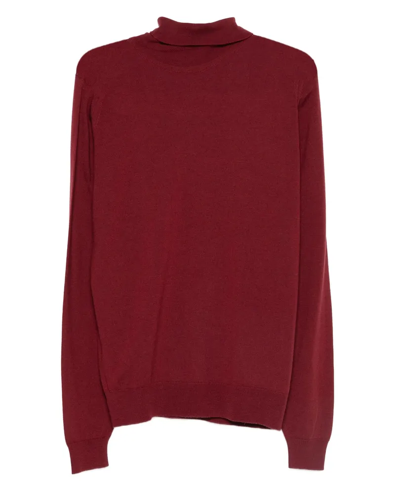 John Smedley Connell Roll-neck Sweater Red