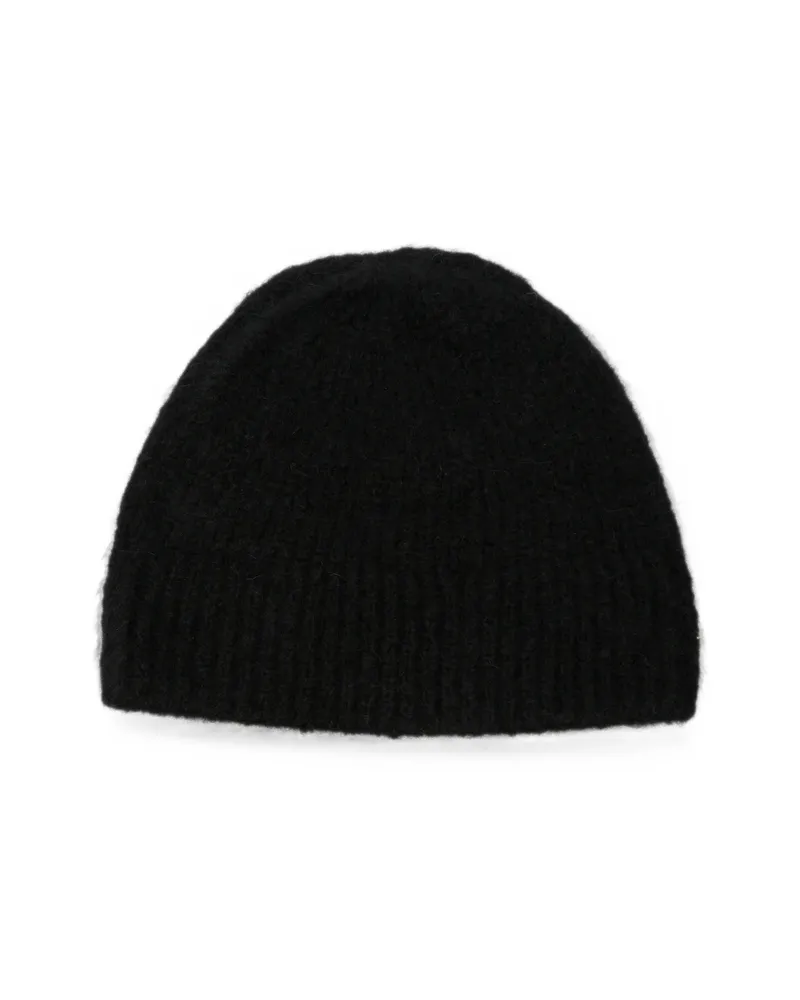Dries van Noten Ribbed-knit Beanie Hat Black