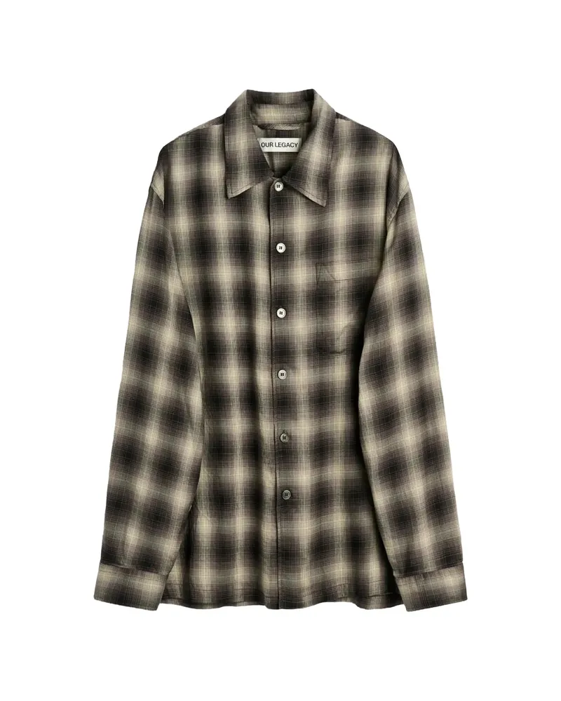Our Legacy Every Check-pattern Button-down Shirt Neutrals