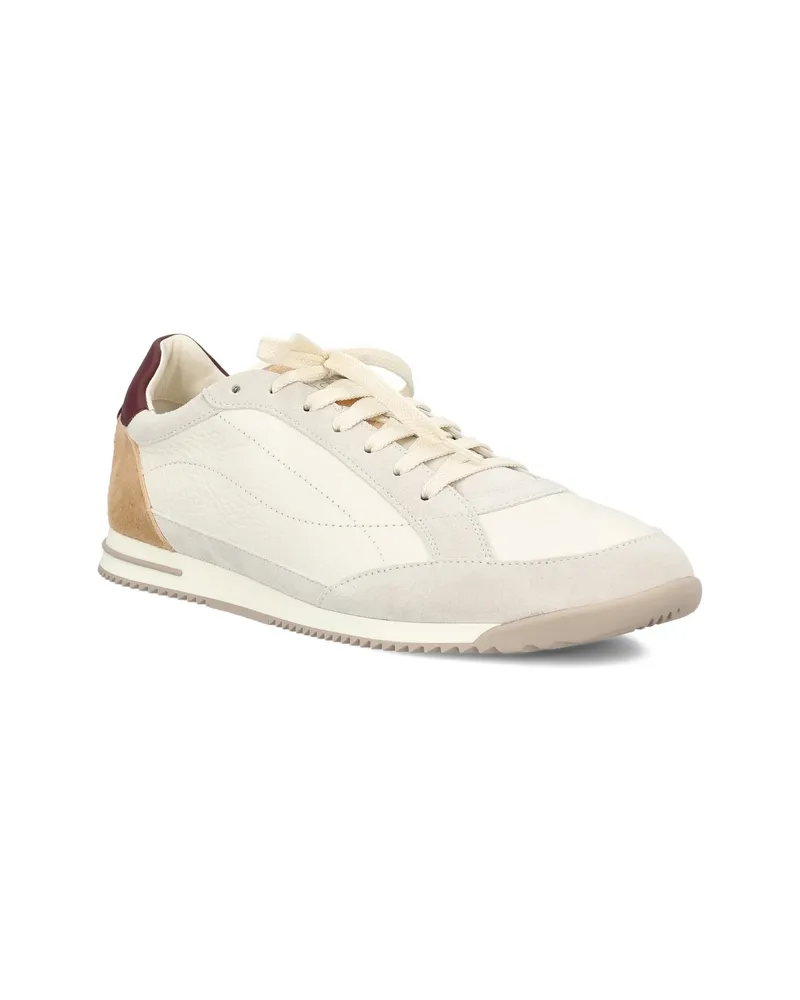 Brunello Cucinelli Panelled Lace-up Sneakers Neutrals