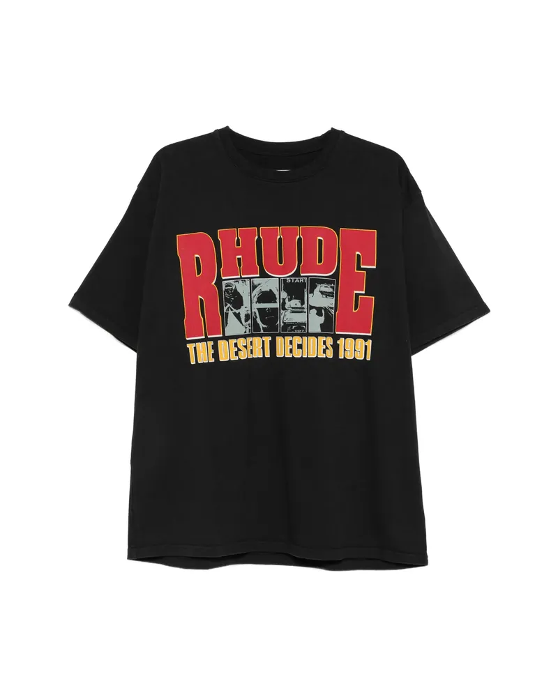 RHUDE Desert Decides Graphic-print T-shirt Black