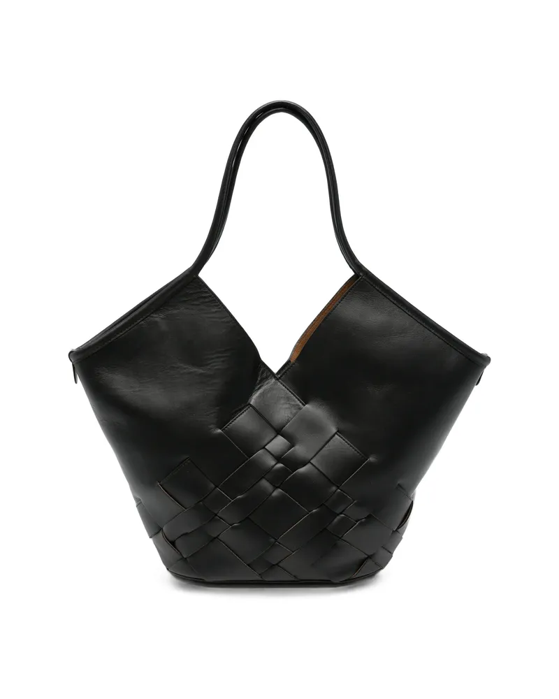 HEREU Coloma Leather Shoulder Bag Black