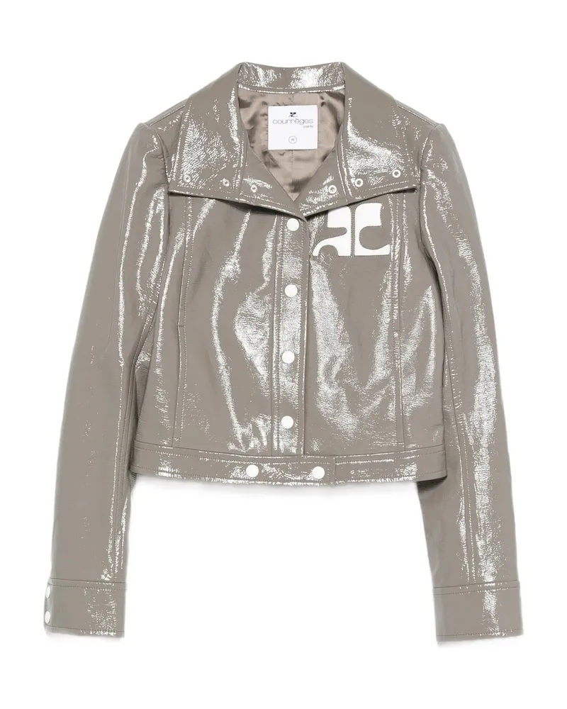 Courrèges Reedition Vinyl Jacket Brown