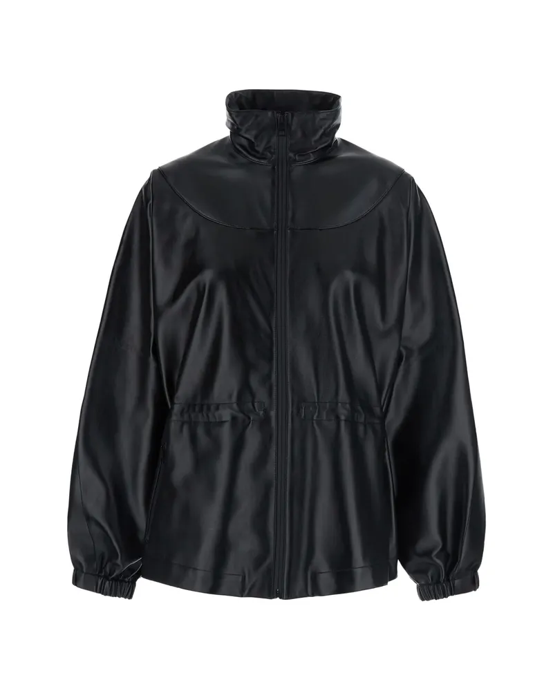 Givenchy Elasticated-waist Leather Relaxed Fit Jacket Black