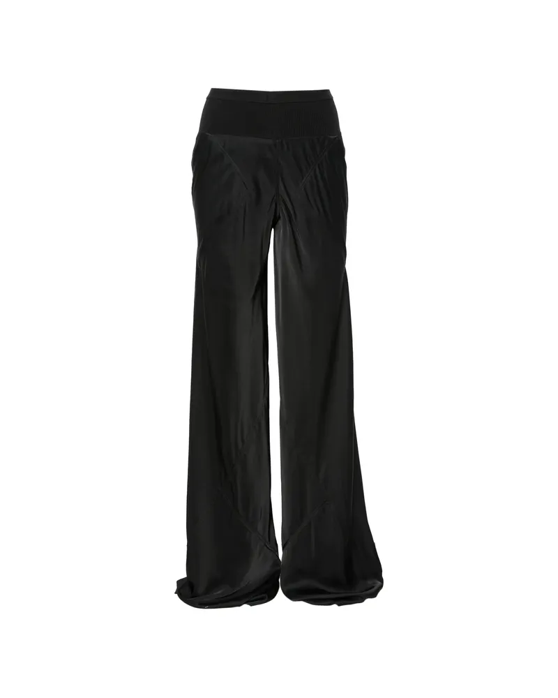 Rick Owens Bias Panelled Wide-leg Trousers Black