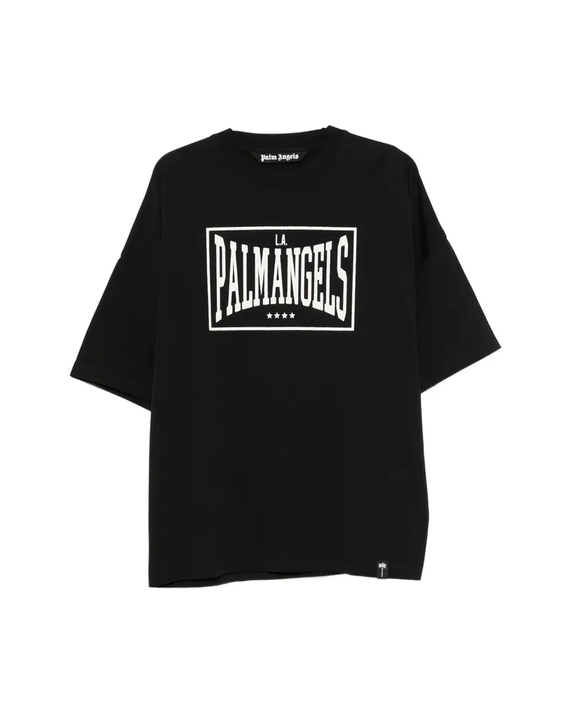 Palm Angels Vintage Box Logo Printed Short-sleeve T-shirt Black