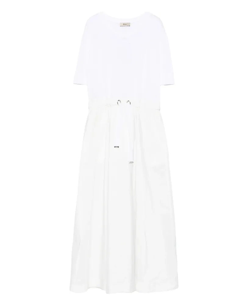 Herno Drawstring Midi Dress White