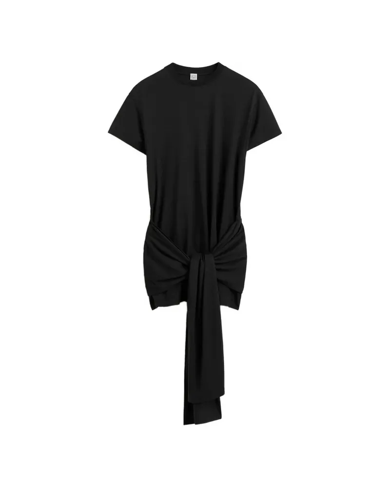 Totême Tie-waist Jersey Top Black