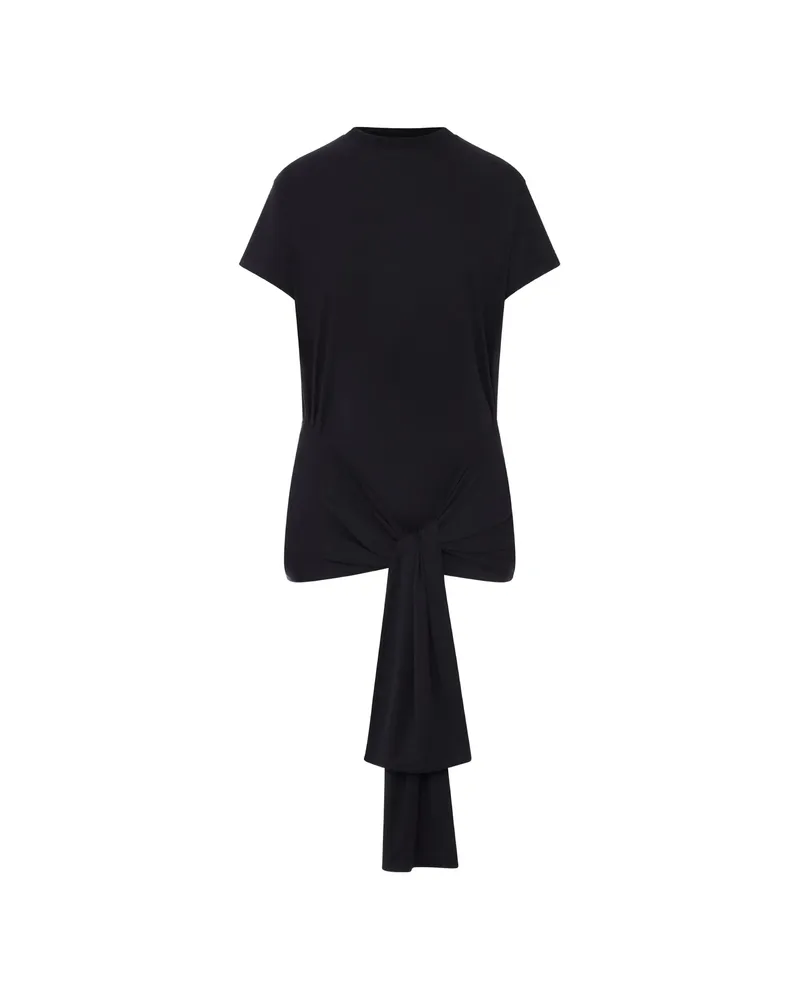Totême Belted Draped T-shirt Black