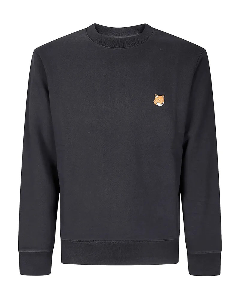 Kitsuné Fox Head-motif Cotton Sweatshirt Black