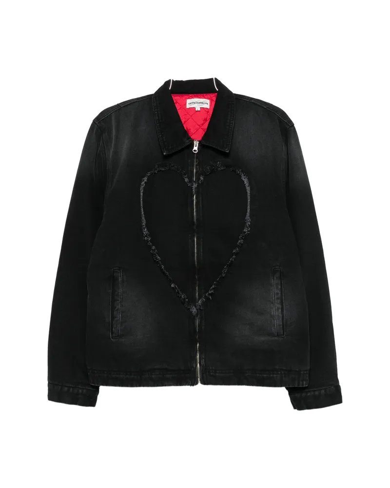 Carne Bollente Bad Boy, Big Heart Denim Jacket Black