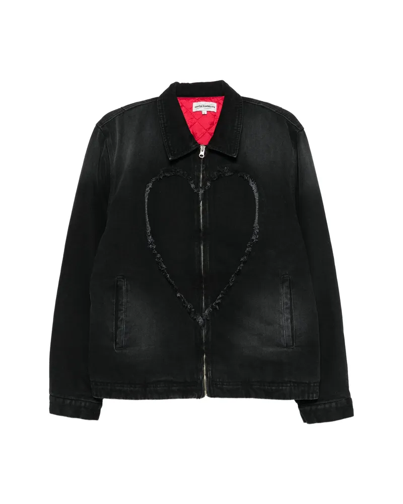 Carne Bollente Bad Boy, Big Heart Denim Jacket Black