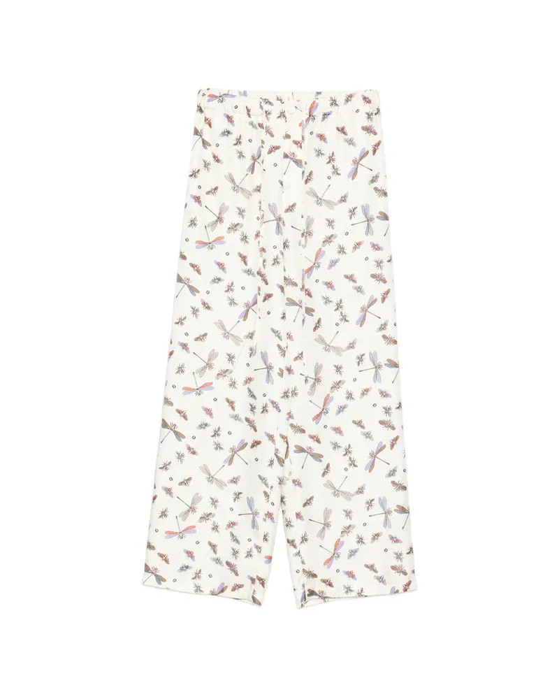 Gucci Dragonfly-print Trousers Neutrals