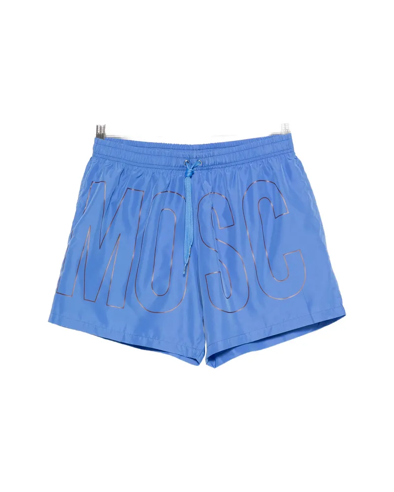Moschino Logo-print Swim Shorts Blue