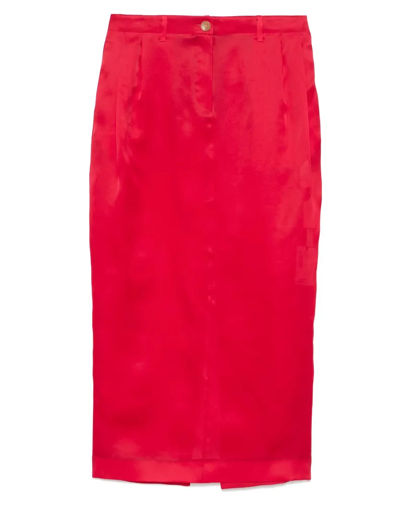 KHAITE Lucian Maxi Skirt Red
