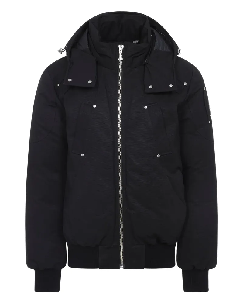 Moose Knuckles Hooded Down Jacket Black