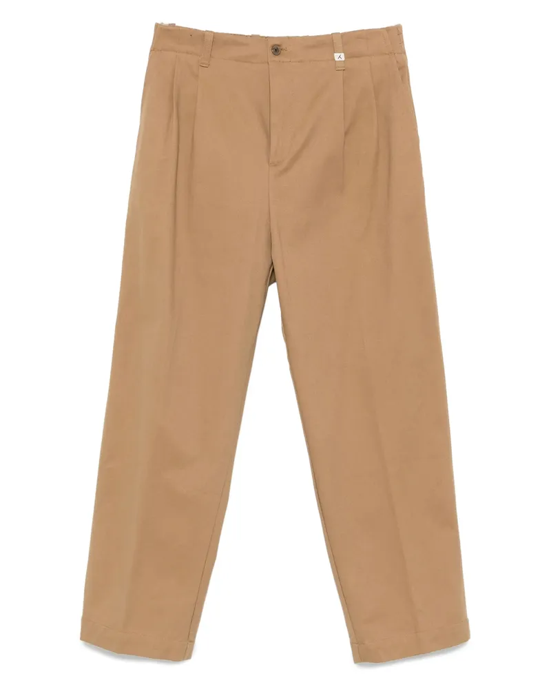 MYTHS Pleated-front Trousers Neutrals