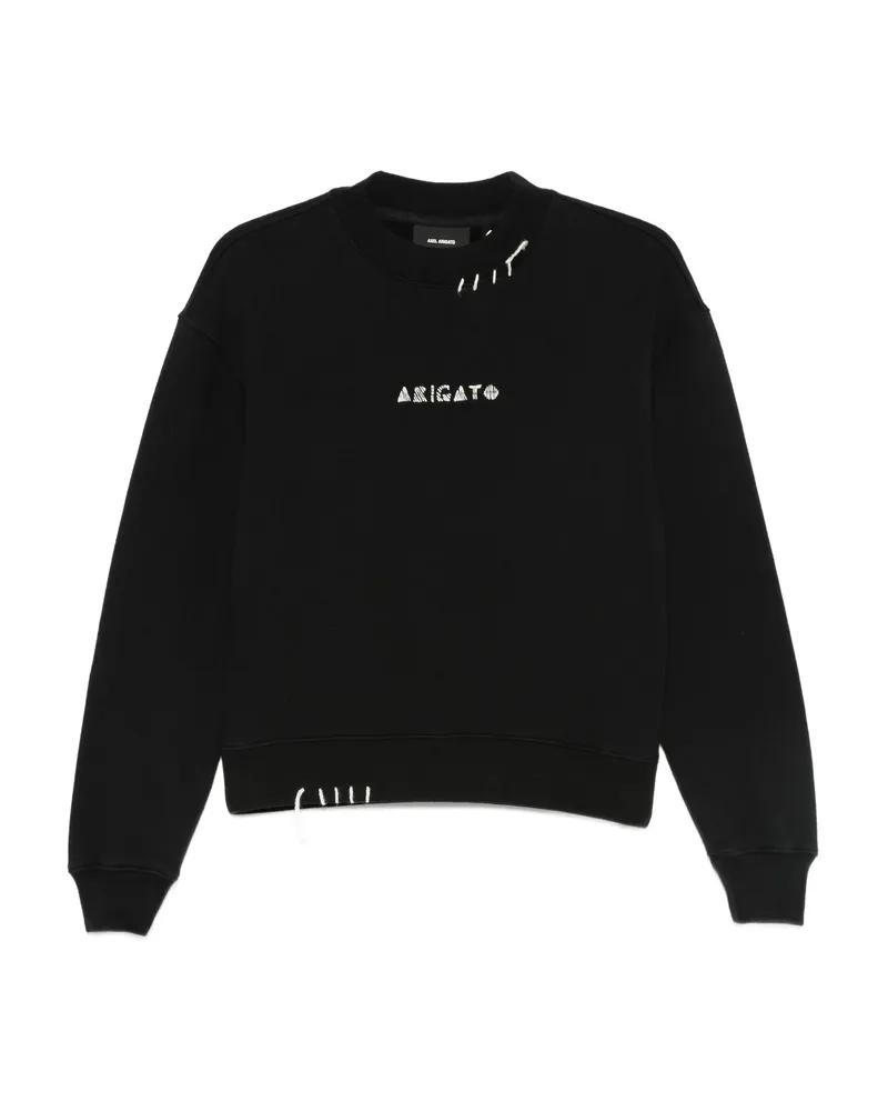 Axel Arigato Loops Embroidered-detail Crew-neck Sweatshirt Black