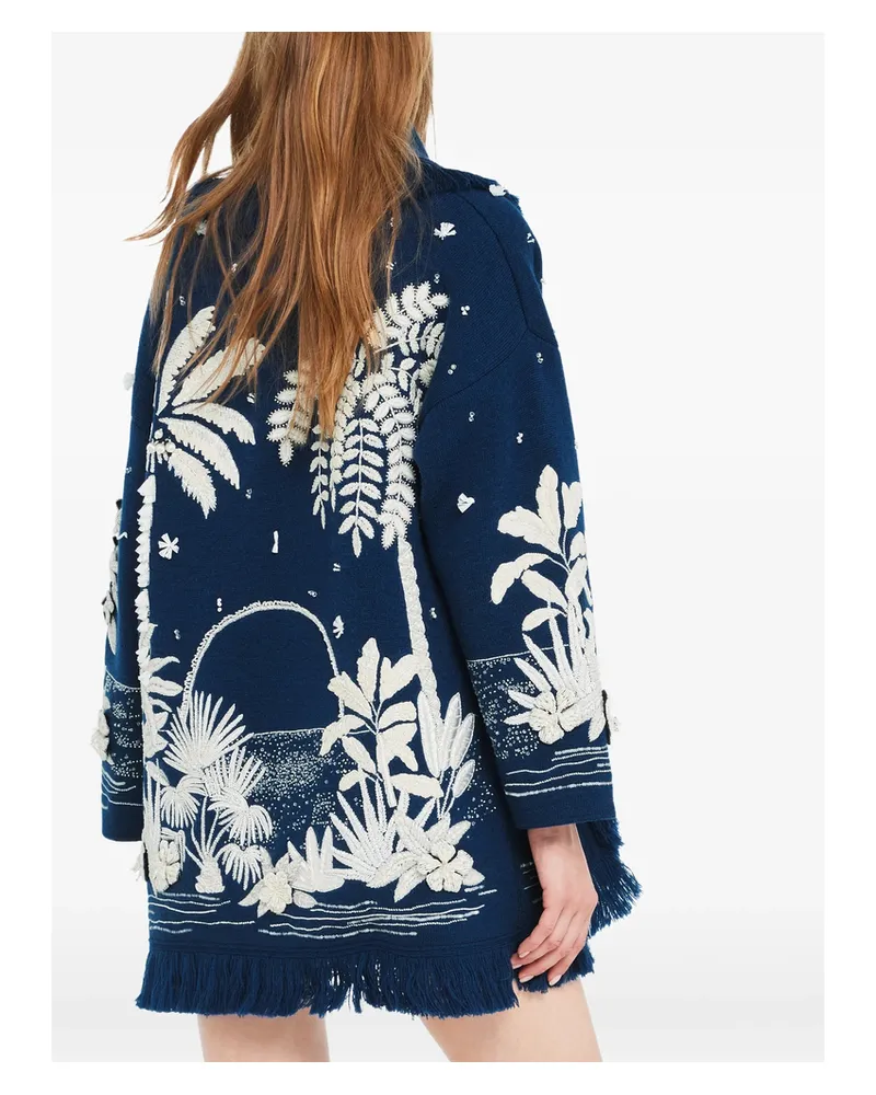 Alanui Postcard From Paradise Cardigan Blue
