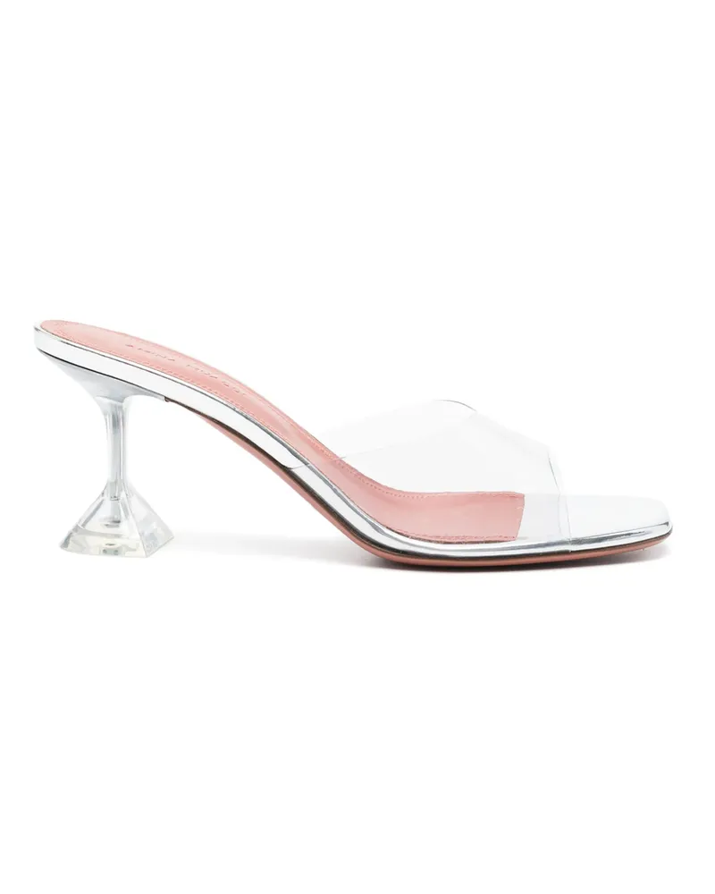 Amina Muaddi Lupita Glass Slippers White