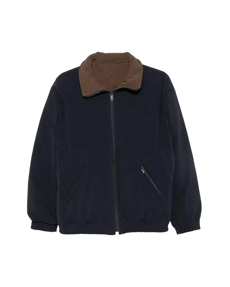 Prada Zip-up Reversible Puffer Jacket Blue