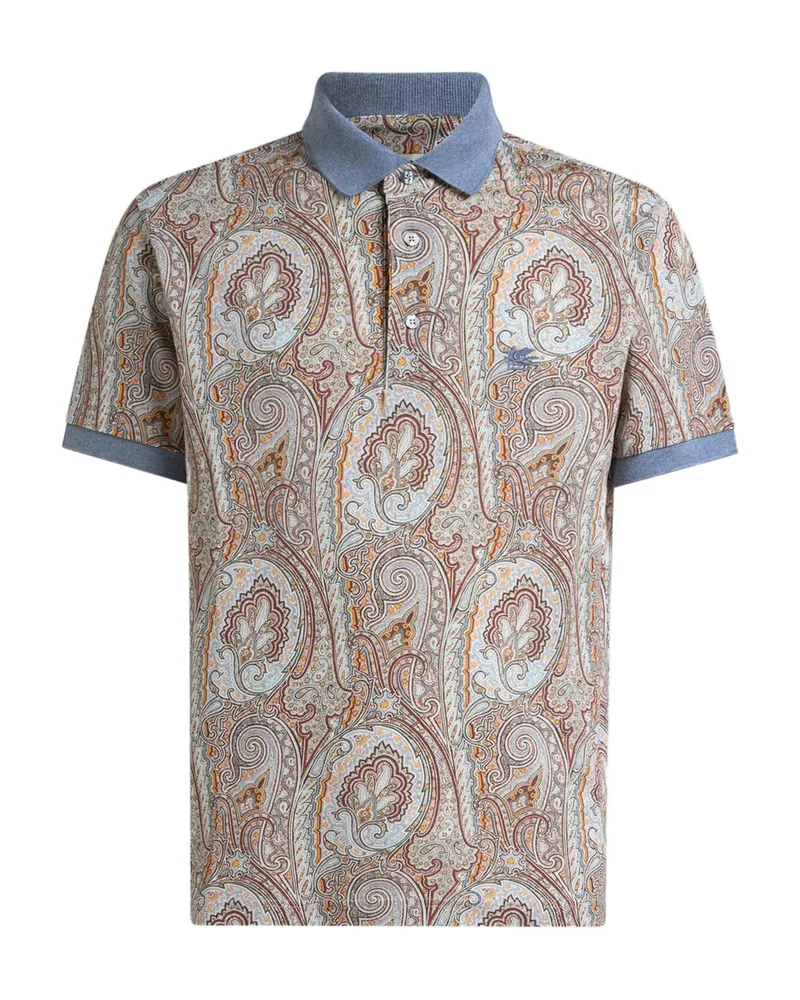 Etro Piqué Polo Shirt Neutrals