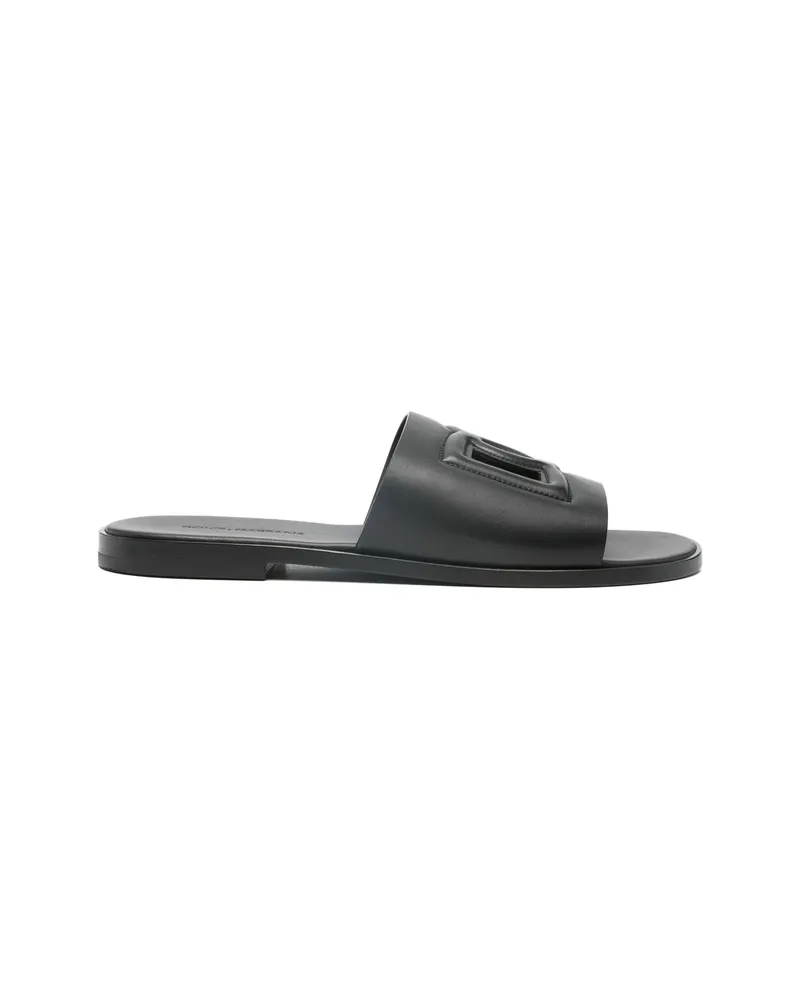 Dolce & Gabbana Logo-embossed Sandals Black