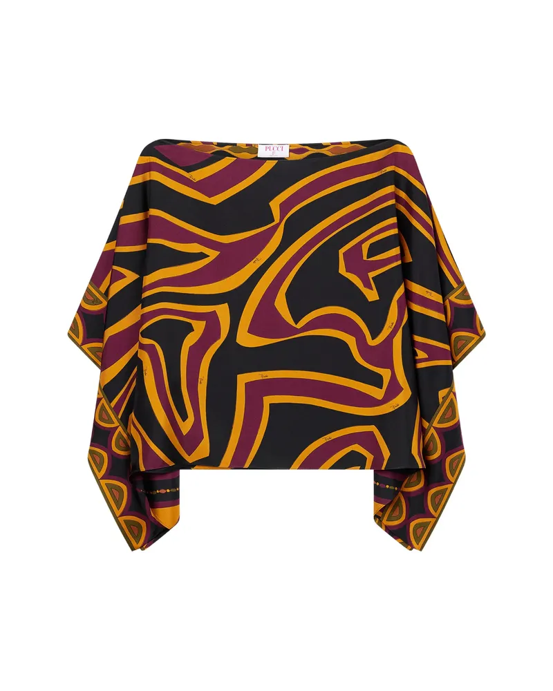 Emilio Pucci Labirinto Print Silk Blouse Purple
