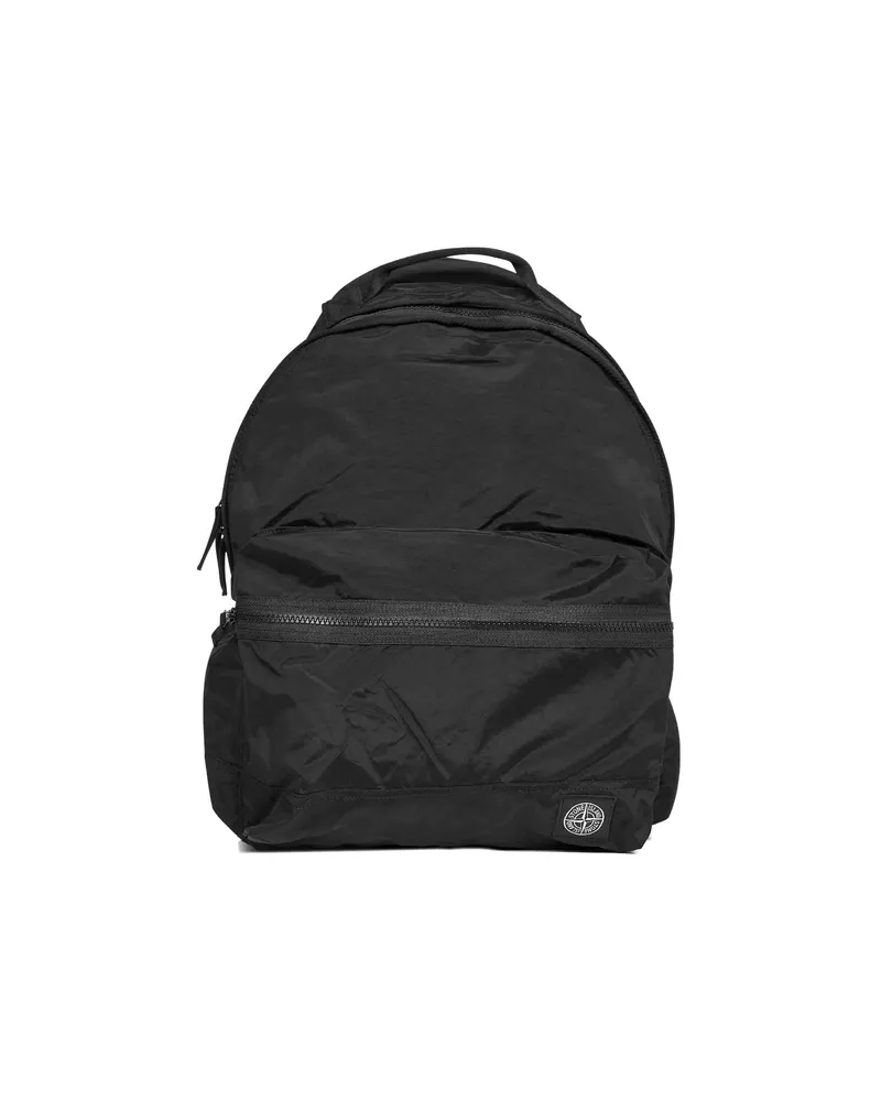 Stone Island Padded Zip-up Backpack Black