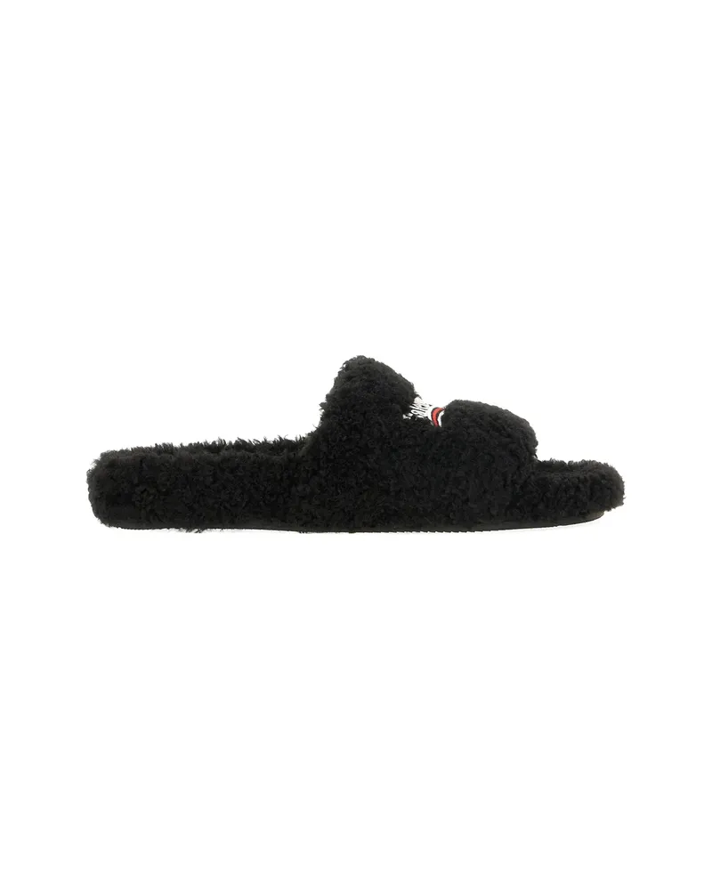 Balenciaga Logo Slippers Black
