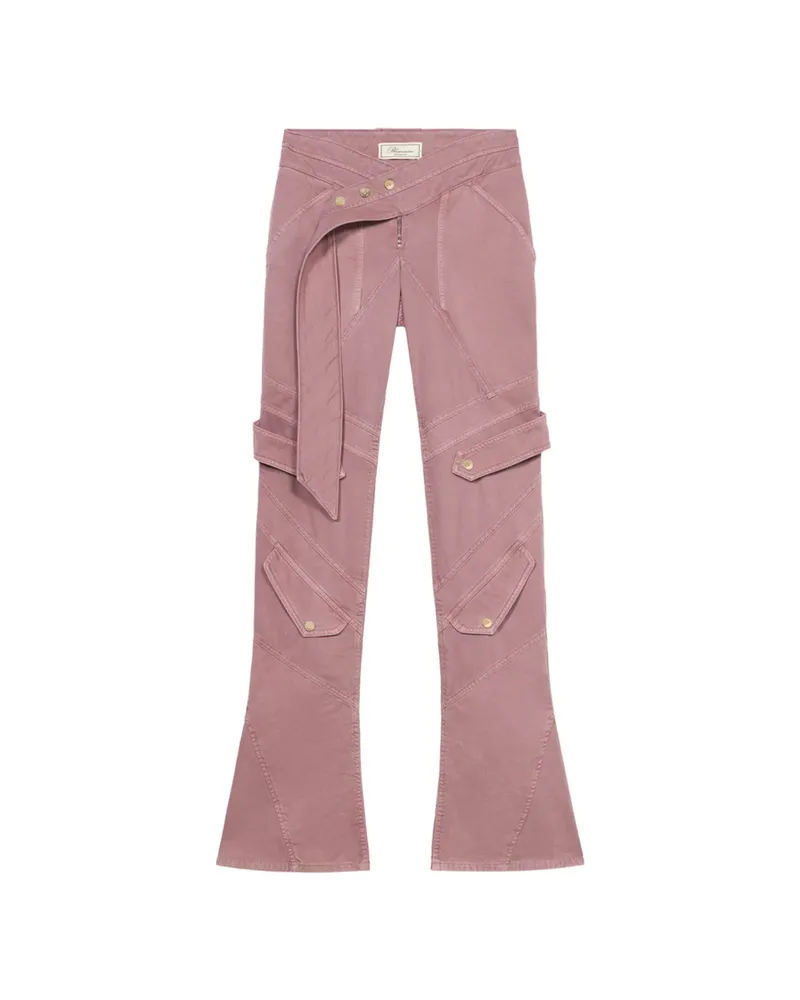 Blumarine Belted Cargo Pants Pink
