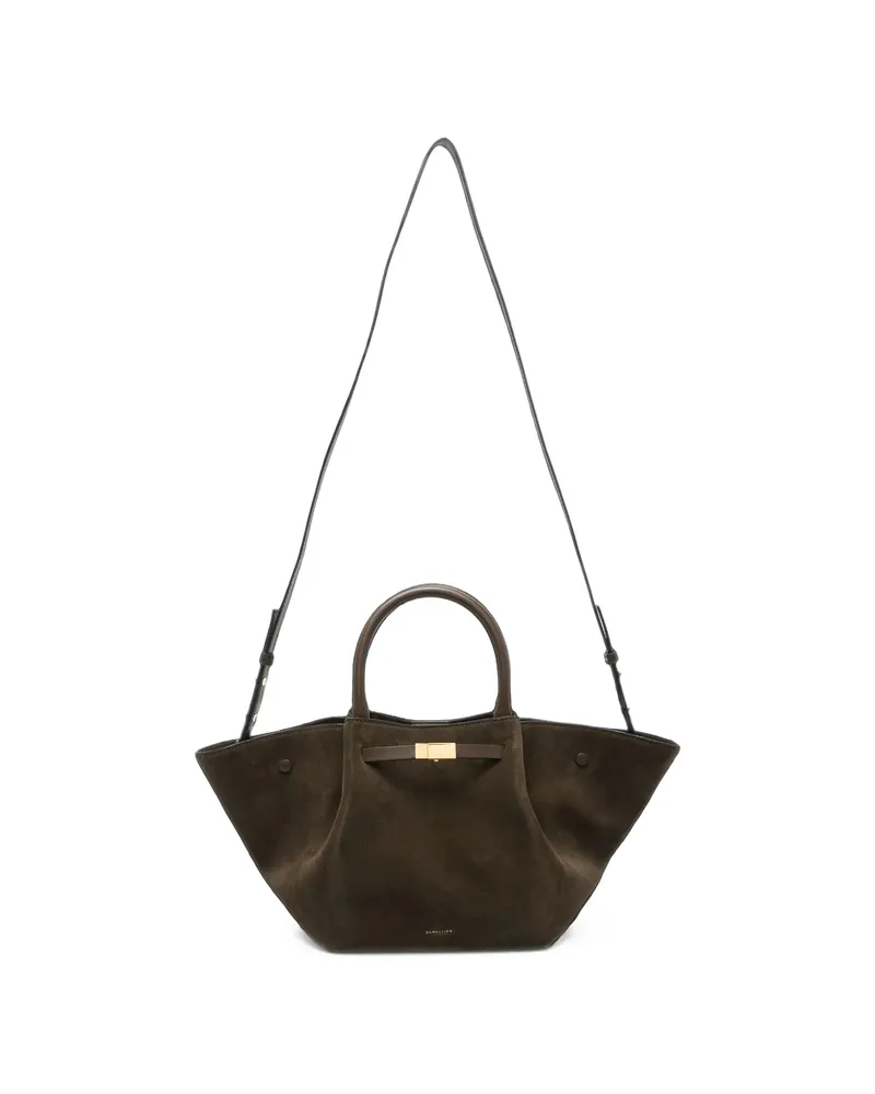 DeMELLIER Midi New York Suede Tote Bag Brown