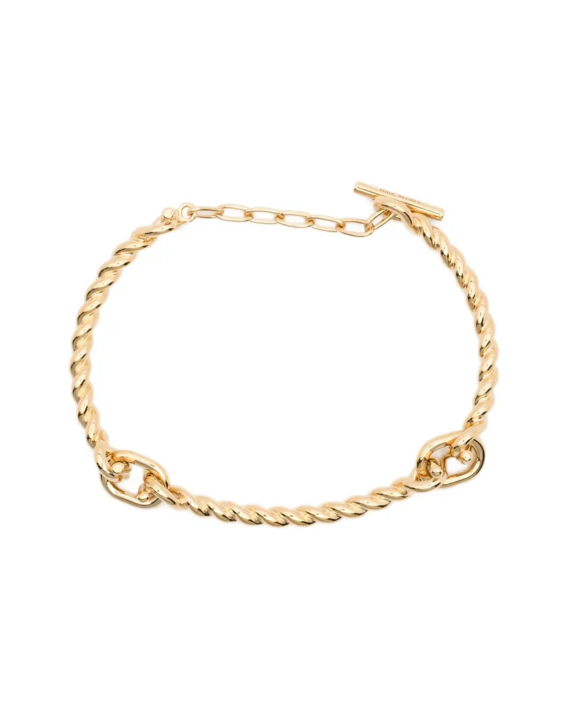 Ferragamo Gancini Twisted-link Bracelet Gold