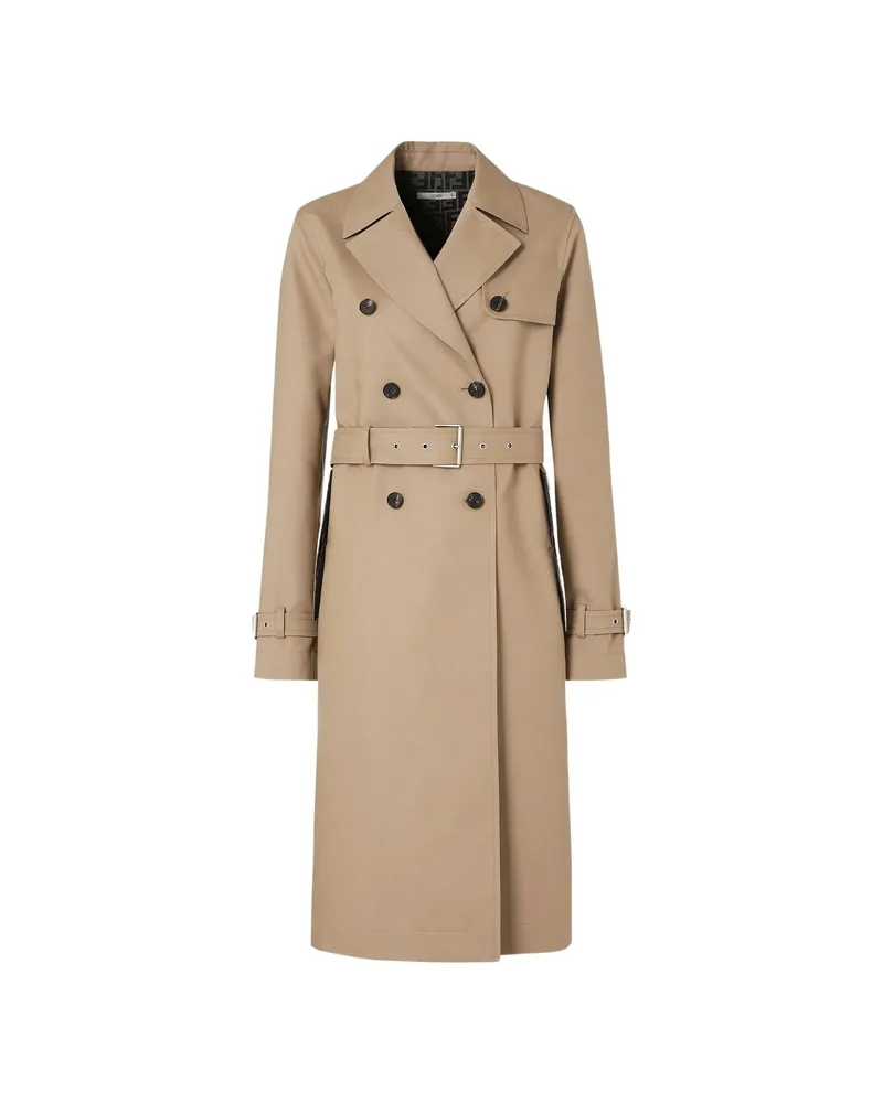 Fendi Trench Coat Mackintosh Fabric Neutrals