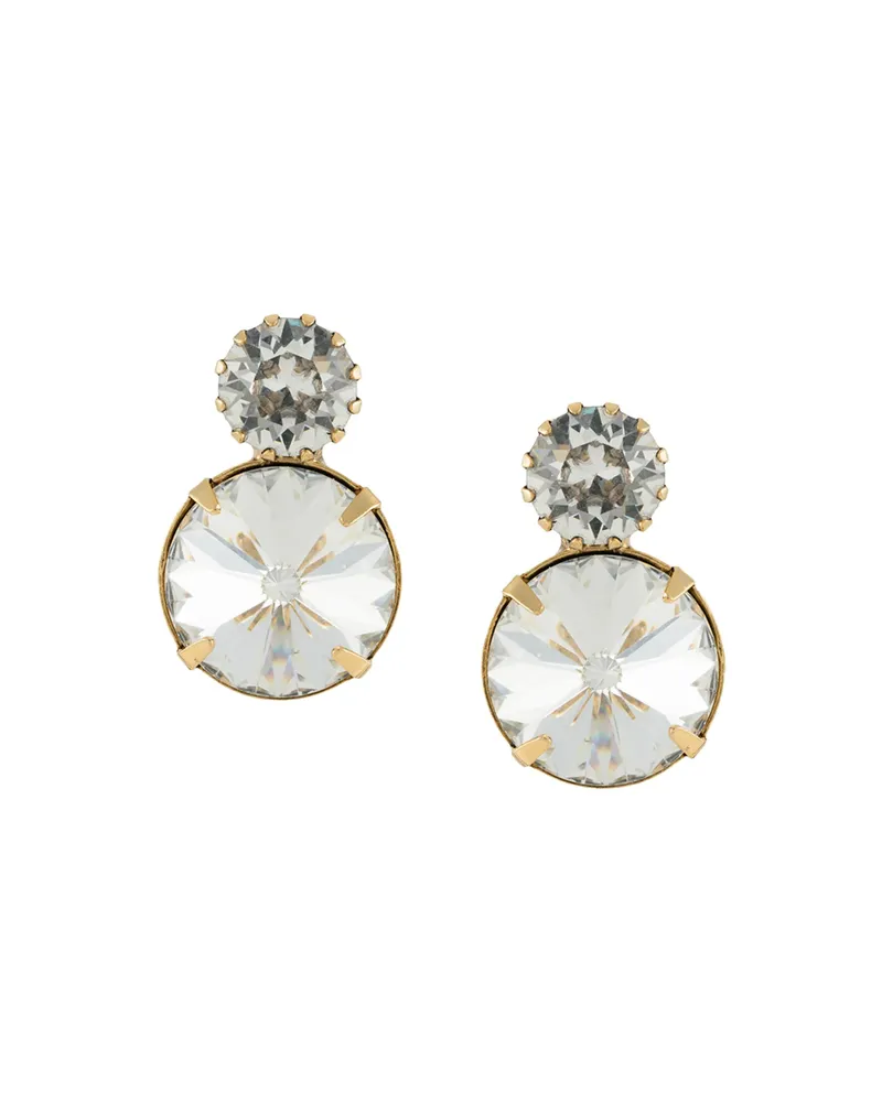Jennifer Behr Myrla Crystal Earrings Gold
