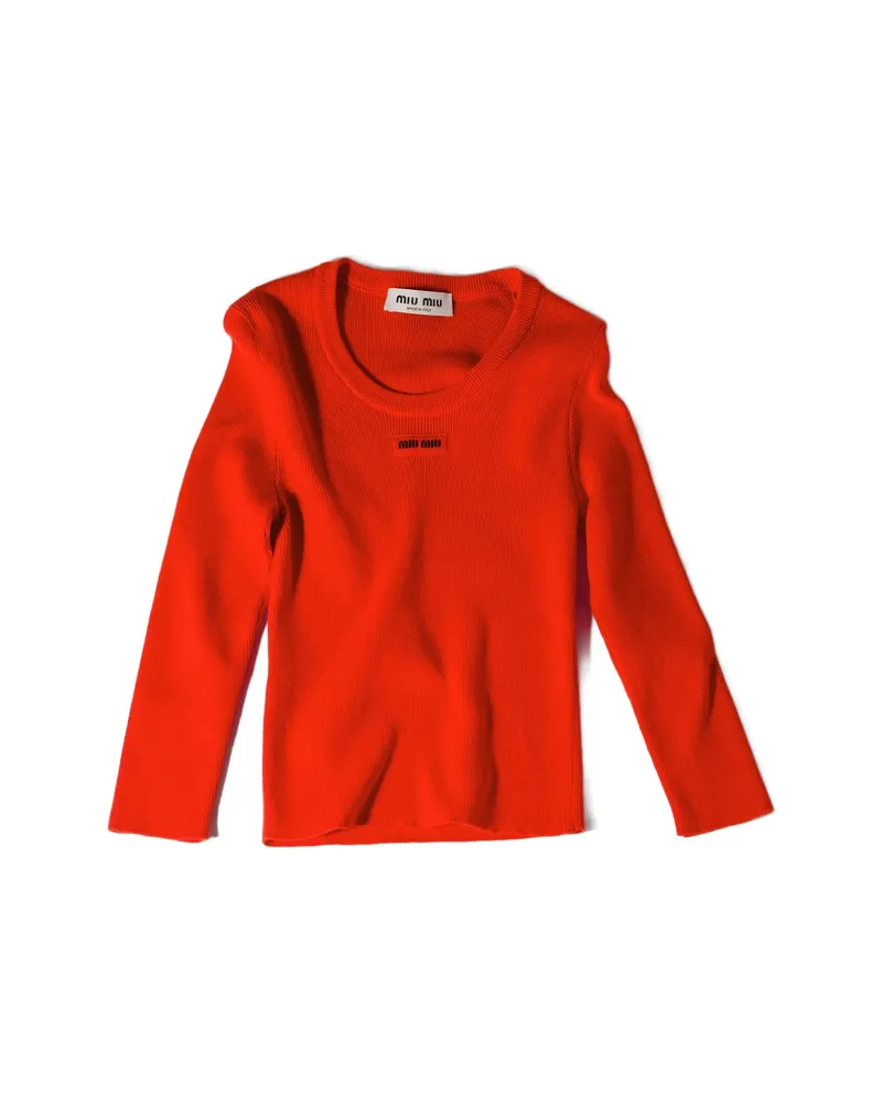Miu Miu Cotton Crew-neck Sweater 