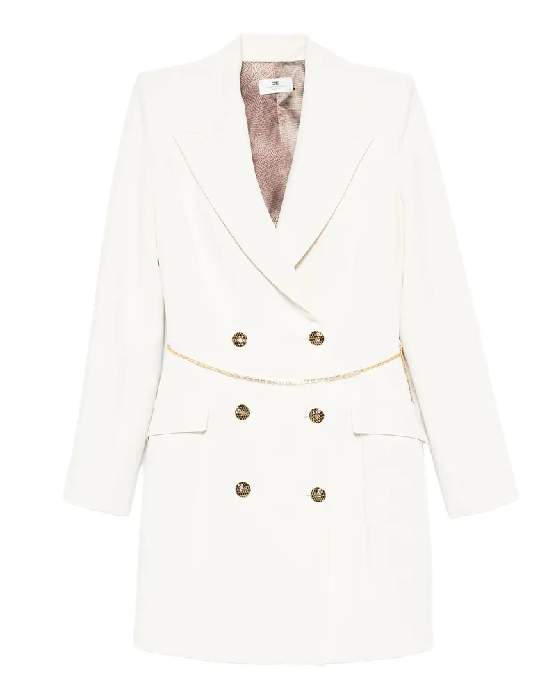 Elisabetta Franchi Double-breasted Dress Neutrals