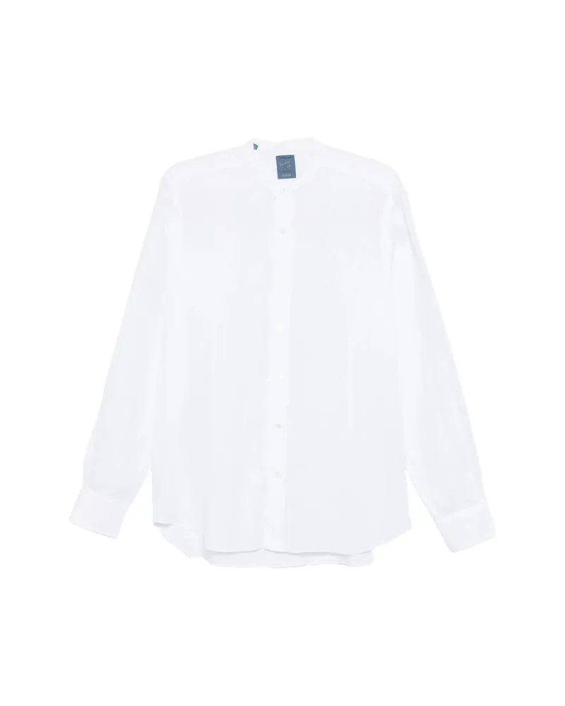 BARBA Band-collar Shirt White