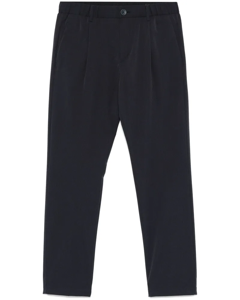 Herno Seersucker Trousers Blue