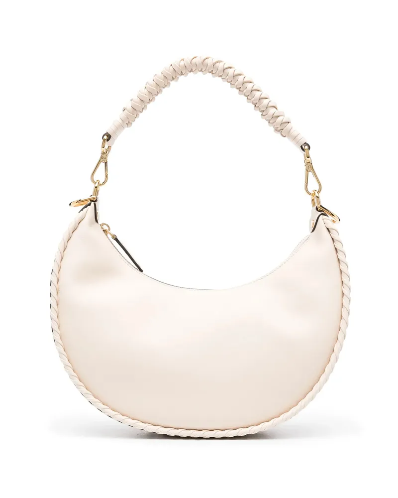 Fendi Small Fendigraphy Shoulder Bag Neutrals