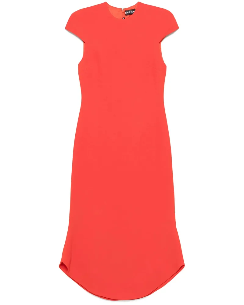 David Koma Cady Midi Dress Orange