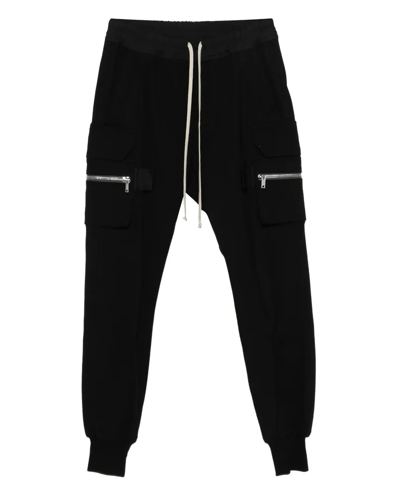 Rick Owens Matodon Zip-pocket Drawstring Pants Black