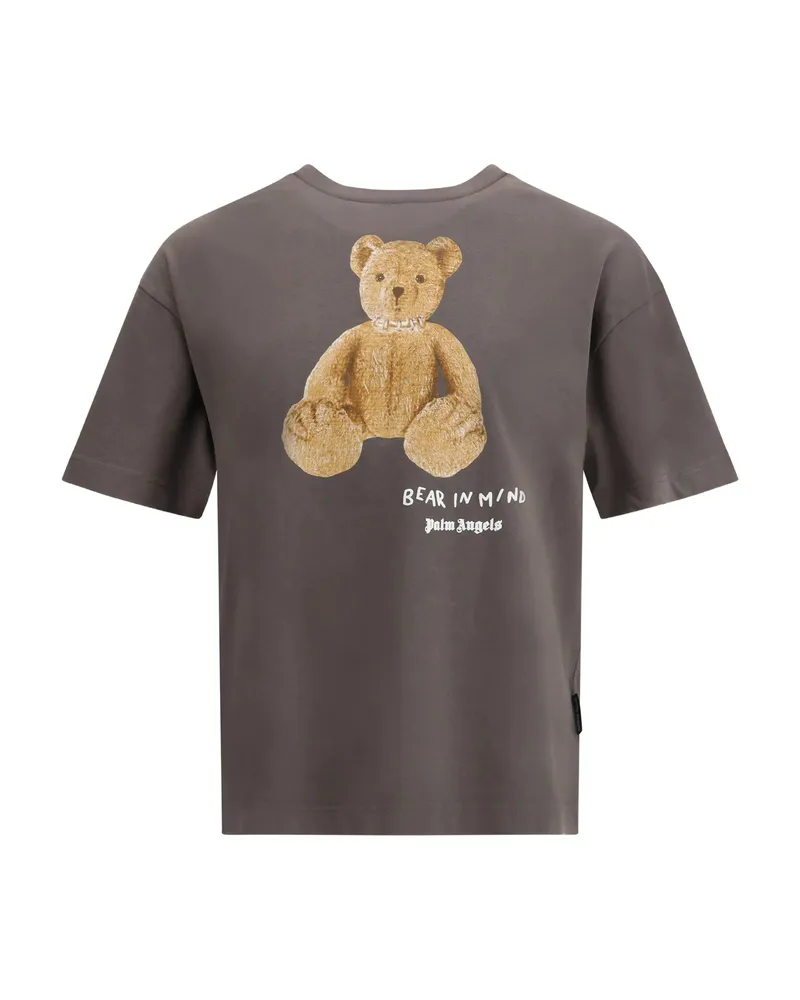Palm Angels Bear In Mind Cotton T-shirt Grey
