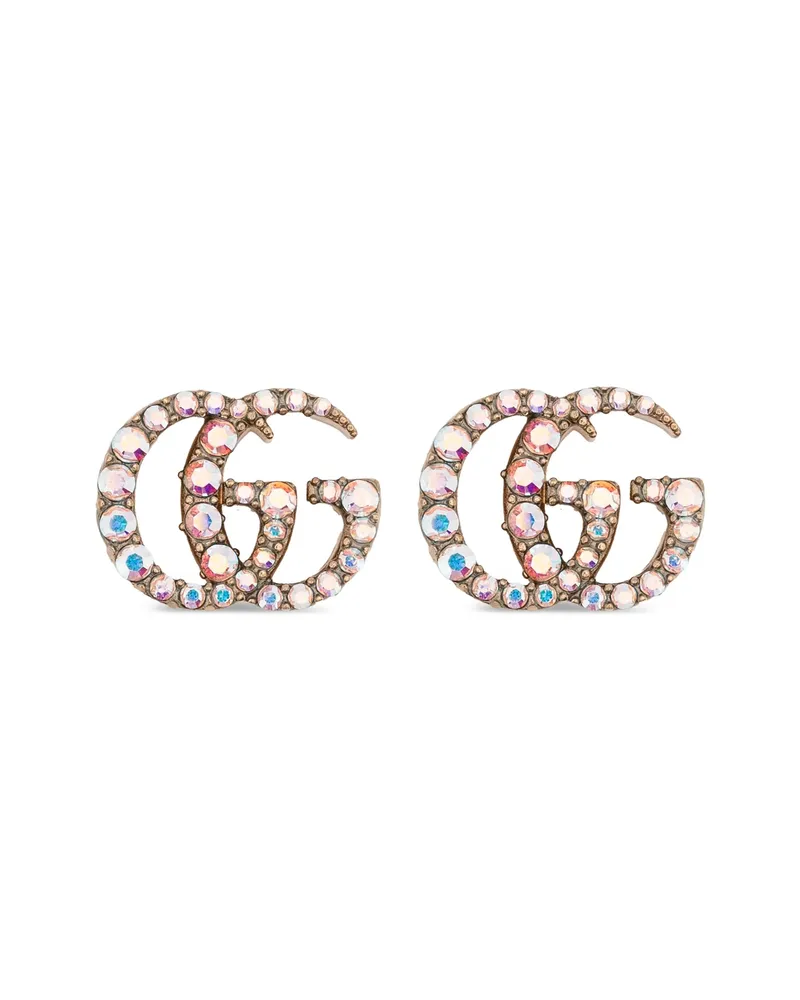 Gucci GG Crystal-embellished Stud Earring Pink