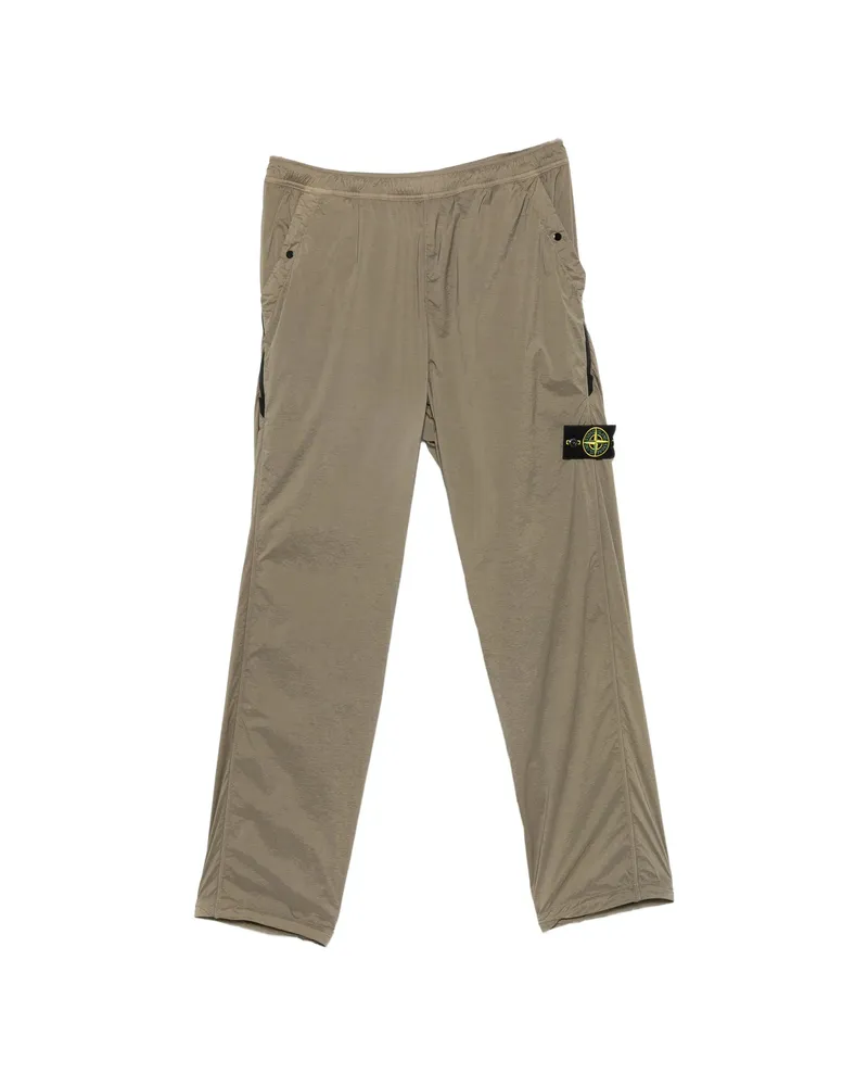 Stone Island Compass-motif Track Pants Green